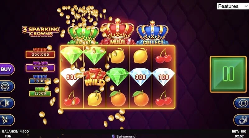 Ushindi wa Wild wa 3 Sparking Crowns